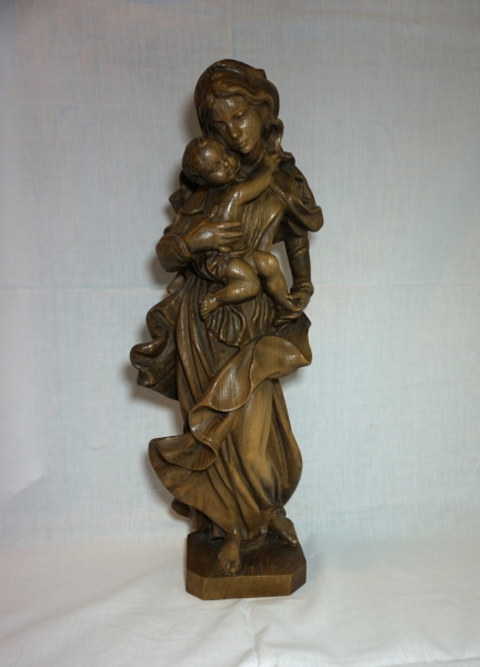 Holzfigur Maria mit dem Kind