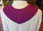 Preview: Lektorenkragen, violetter Brokat, Breite: ca 12 cm