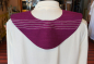 Preview: Lektorenkragen, violett mit Silberlurexfäden