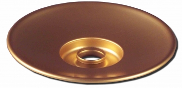 Tropfschale für Flambeaux, Aluminium goldfarben