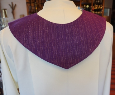 Lektorenkragen violett, Breite: 12 cm