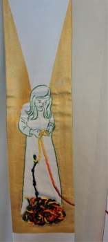 Preview: Marienstola, Knotenlöserin, Unikat