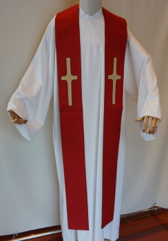 Preview: Priesterwendestola, rot/grün