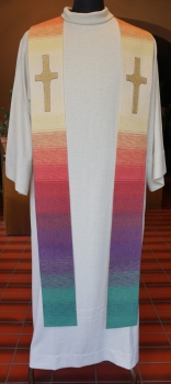 Priesterstola, Regenbogen, Kreuz