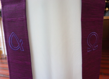 Preview: Priesterstola mit Alpha und Omega