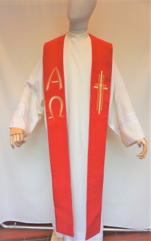 Priesterstola, Alpha und Omega, Kreuz