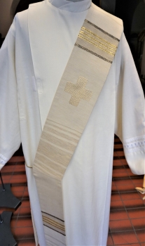Preview: Diakonstola mit Kreuz eingewoben