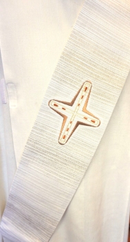 Preview: Diakonstola, eingewobenes Kreuz