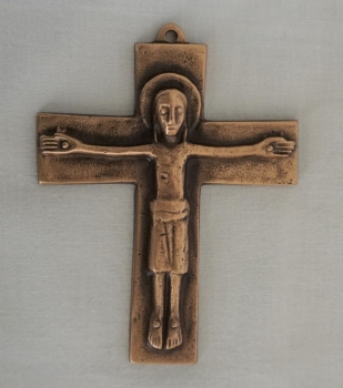 Wandkreuz, Bronze, Höhe: 9,5 cm