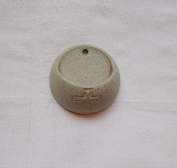 Wandweihwasserbecken aus Keramik, Durchmesser: 8,5 cm