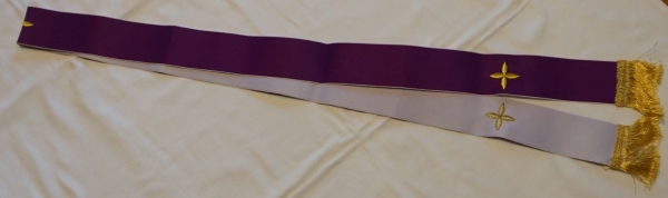 Versehgang/Beichtstola, violett/weiss