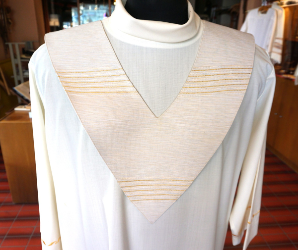 Lektorenkragen cremefarben, Breite ca 12 cm