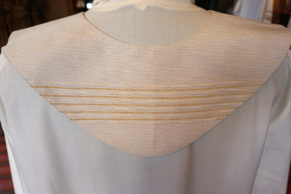 Lektorenkragen cremefarben, Breite ca 12 cm