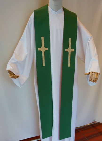 Priesterwendestola, rot/grün