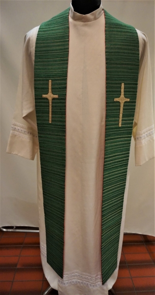 Priesterwendestola, rot/grün