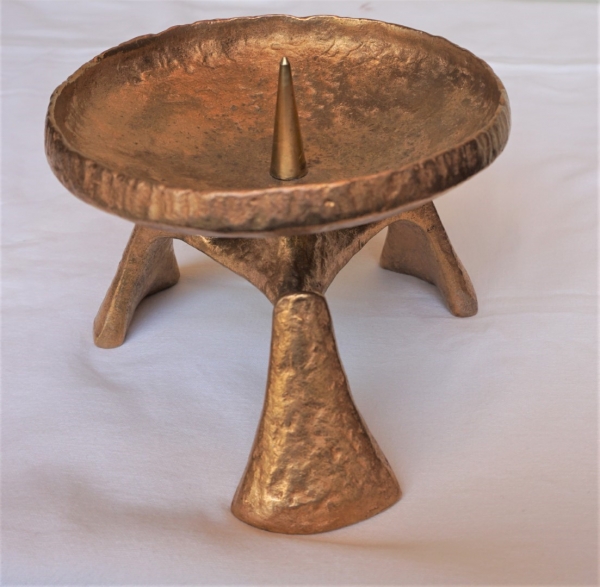 Bronzeleuchter, Höhe: 9 cm