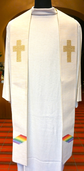 Stola, gestickte Kreuze, Auferstehung