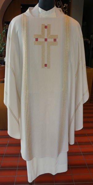 Messkleid weiss, Symbol Wundmale