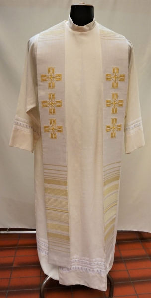 Priesterstola mit Kreuzen aus Ähren
