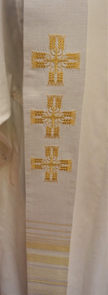 Priesterstola mit Kreuzen aus Ähren