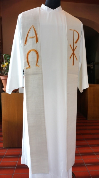 Priesterstola PAX, Alpha und Omega