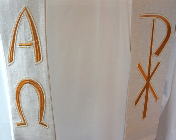 Priesterstola PAX, Alpha und Omega