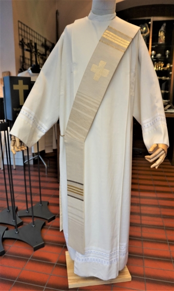 diakonstola weiss festlich kreuz hammerschmid kirchenausstatter ...