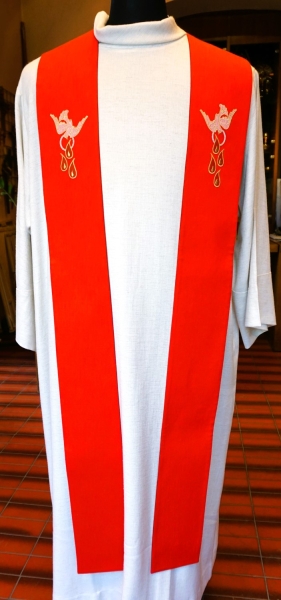 Priesterstola für Pfingsten