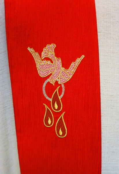 Priesterstola für Pfingsten