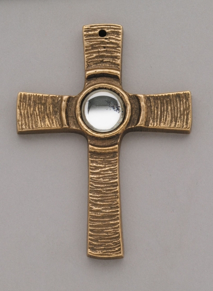 Wandkreuz, Bronze, Höhe 7,5 cm