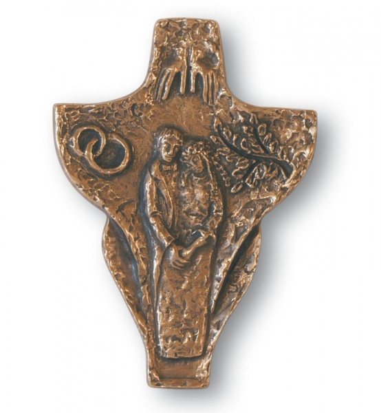 Wandkreuz, Bronze, Hochzeit, Höhe: 21 cm