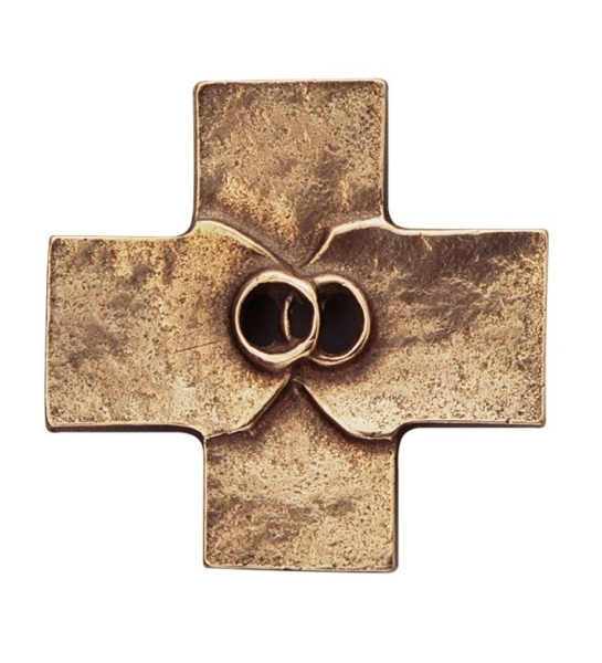 Wandkreuz, Symbol: Hochzeit, Bronze