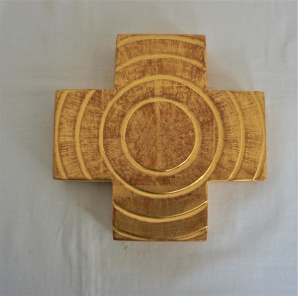 Wandkreuz, Holz, ca 14 x 14 cm