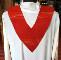 Lektorenkragen rot, Breite: ca 12 cm